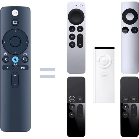Télécommande compatible avec lecteur Apple TV 4K/HD avec touches TV/Home & Volume et prise en charge audio, prend en charge la barre de son A et H-Pod & Mini (pas de voix Siri, pas de (1/5)