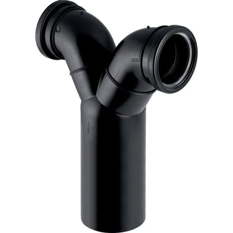 Geberit 367903161 Coude de raccordement double PE 90° d110/110