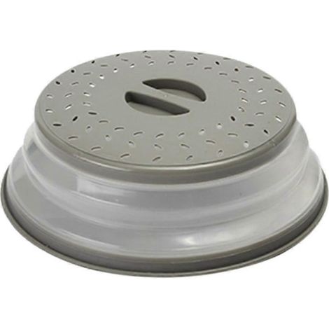 Zusammenklappbarer Mikrowellendeckel, geeignet für Lebensmittel.