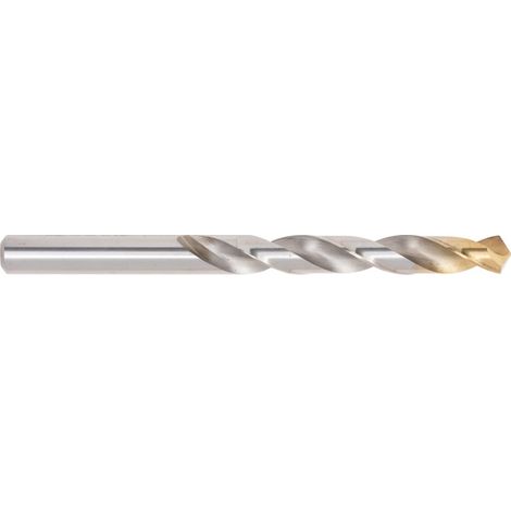 High-Speed Steel (HSS) Jobber Drill Bit with TiN Coating, 10.50mm Diameter, 133mm Overall Length, 87mm Working Length, Model A00210.5 (Dormer A00210.5 A002) (1/3)