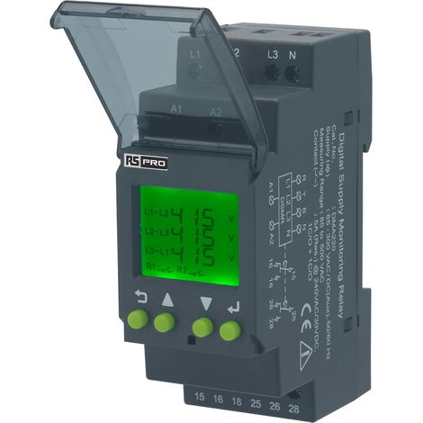 Relais de contrôle de tension 2  999s triphasé, 2CO ( Prix pour 1 )