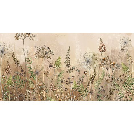 Papier peint panoramique - Fleurs sauvages - 130 cm x 66 cm (1/2)