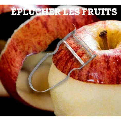 Ensemble de 4 éplucheurs à légumes - ustensiles de cuisine multifonctionnels - acier inoxydable (1/5)