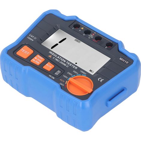 MH10 Digitales Isolationswiderstandsmessgerät, professionelles Erdungs-Ohmmeter, präzise Megohm-Messung, leistungsstarkes blaues Gerät (1/5)