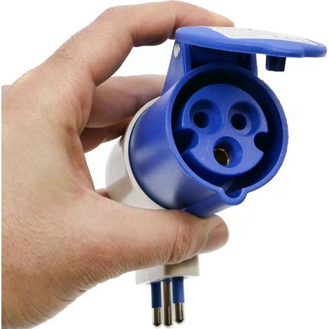Adattatore Elettrico Spina Bipasso 2P+T 16A Presa Industriale CEE 16A 250V (1/3)