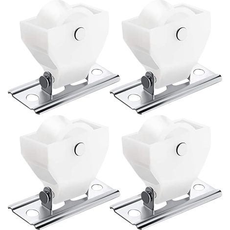 Quincaillerie pour la pour Fenêtres Polyvalent en Installation Usage Facile 4pcs Poulies Pom Argenté sans Fil Rideaux pour Store Romain et Voilages Maison Hôtel (1/5)