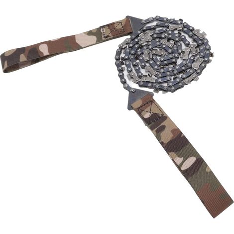 Tronçonneuse Manuelle Portable, Tronçonneuse De Poche, Scie à Fil, Scie à Câble, Scies à Main à Chaîne Pliante pour la Randonnée, la Coupe du Bois, 48 Pouces De Long (1/5)