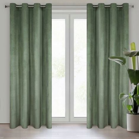 TENDA EUROFIRANY CONFEZIONATA D91 ROSA CON OCCHIELLI 140X250CM MENTA SCURA (1/5)