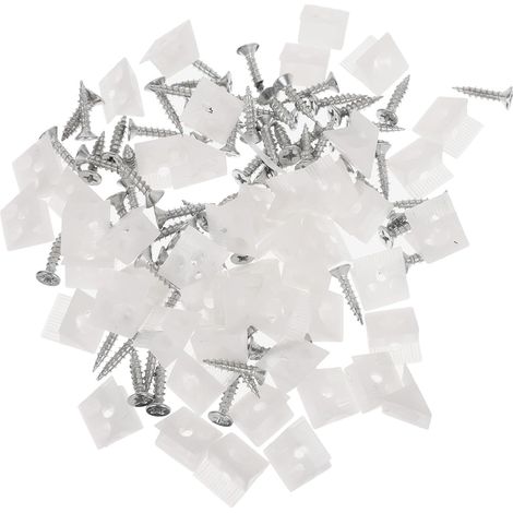 100 cales de tiroir à angle 45 degrés en fer PP blanc (1/5)