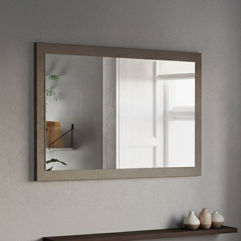 Specchio Isontino, Forma Rettangolare, Tipologia da Appendere Made in Italy, Materiale Struttura in Vetro, 110x68h cm Marrone Bronzo