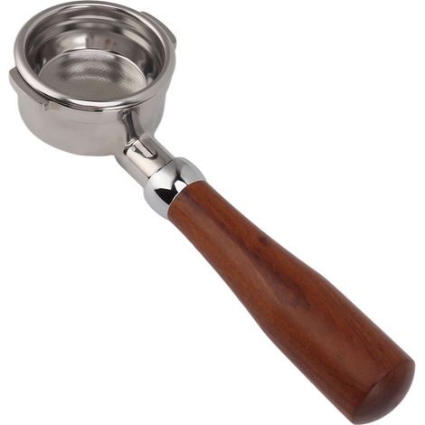 58-mm-Siebträger ohne Boden, 2-Hals-Edelstahlgriff, abnehmbares Zubehör für Breville 9 Series E Circle Rosewood Kaffeemaschinen (1/5)