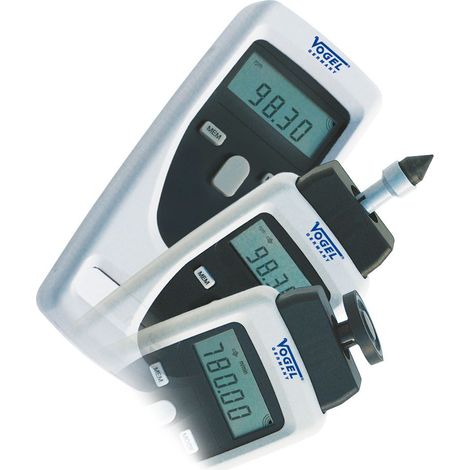 Vogel-270160-Tacómetro manual electrónico digital (Medidor RPM), Rango 1/min 1-99.999, Distancia de medición máx. 600 mm (ópticamente) (1/3)