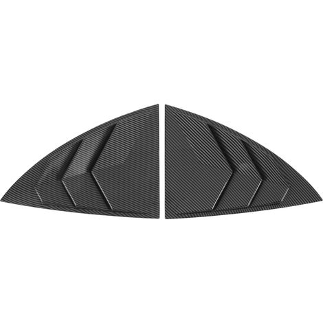 Aileron de vitre latérale en deux parties, surface lisse, séparateur triangulaire, pare-soleil, pièces de rechange pour Tesla Model Y (modèles 2021-2023) - Fibre de carbone (1/5)