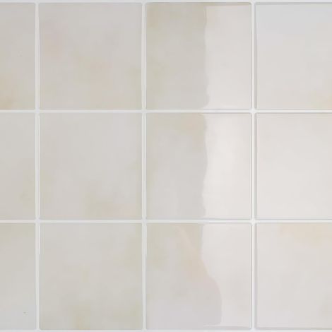 Adhesive pour Cuisine 16 Pièces Carrelage Adhesif Mural Marbre Beige 3D Mosaique Carrelage Imperméable Dalle PVC Adhesive Murale Résistant à la Chaleur Buanderie 30.5cm x 30.5cm (1/5)