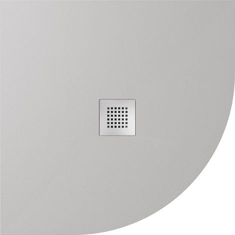 Piatto doccia semicircolare effetto pietra grigio 80x80 cm
