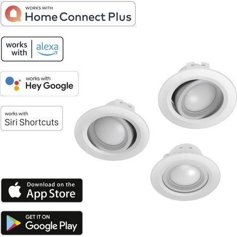 3x WiFi LED Einbaustrahler 5W/32W Weiß (1/5)