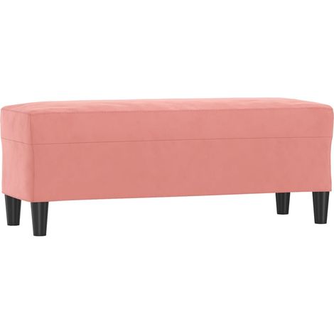 Panca rosa 100 x 35 x 41 cm velluto 020010553