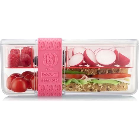 Lunchbox mit Fächern - BODUM - Topee - mit Besteck - Bubblegum