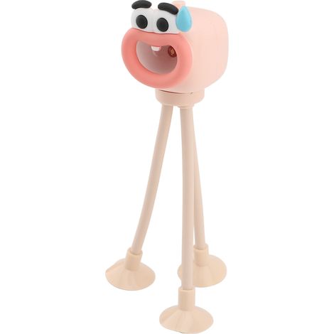 Veilleuse de bureau amusante en forme de pieuvre, lampe de table à ventouse en forme flexible pour chambre, salle de bain, salon, rouge (1/5)