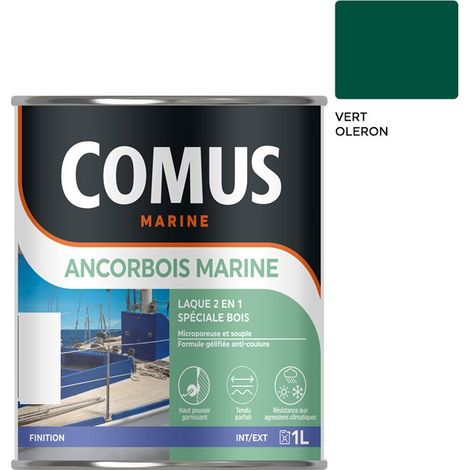 ANCORBOIS MARINE VERT OLERON  1L  Laque microporeuse pour la protection et la décoration des bois et dérivé (1/3)