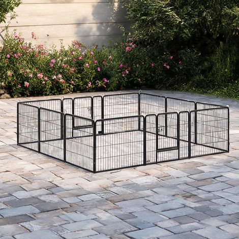 Barrière pour chien Enclos modulable en acier époxy pour chien (1/5)