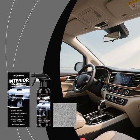 Autoinnenraum-Reinigungsspray, Reiniger für Autoinnenverkleidungen, Kissen, Sitzbezüge und Textilien – 120 ml + 1 Tuch -- BIEMMEDUE (1/5)
