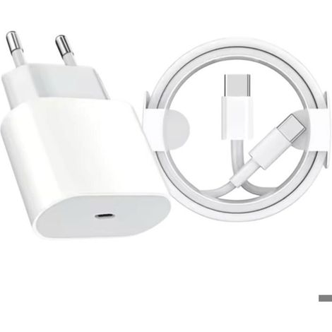 Adaptateur USB-C rapide - PZCC - 20 W - Prise européenne - Câble 1 m - Chargeur de voyage - Power Delivery (1/4)