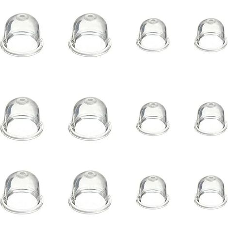 12 Pièces Carburateur Amorce Pompe Ampoule - 19 mm et 22 mm - Poire Pompe Amorcage - Accessoires de Carburateur pour Debroussailleuse Tronçonneuse Souffleur Tondeuse (1/4)