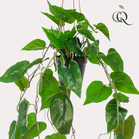 Philodendron Scandens Artificiel Plante Tombante Décoration Intérieure 80 cm - PANGIVO (1/5)