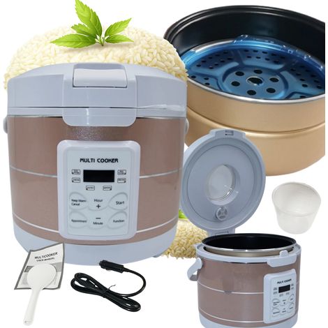 Multicuiseur Cuisinière de voyage - 3 L - 220 W - 12 V/24 V - 6 fonctions - Tir Bus (1/5)