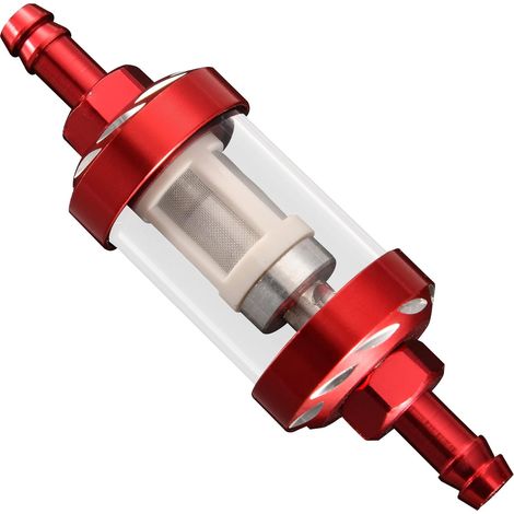 Rouge gastankfilter4 Couleur Inline Fuel Filtres à gaz Filtre à Essence Filtre Universel Métal Or CNC Remplacement pour Moto Scooter Dirt Bike (1/5)
