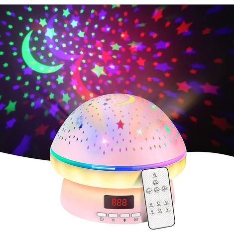 Sternenprojektor mit 8 Projektionsmodi, ferngesteuerte Sternenprojektorlampe mit 360°-Drehung, Galaxienprojektor, batterie-/USB-betrieben, für Kinder und Erwachsene – Zimmer-Rose (1/5)