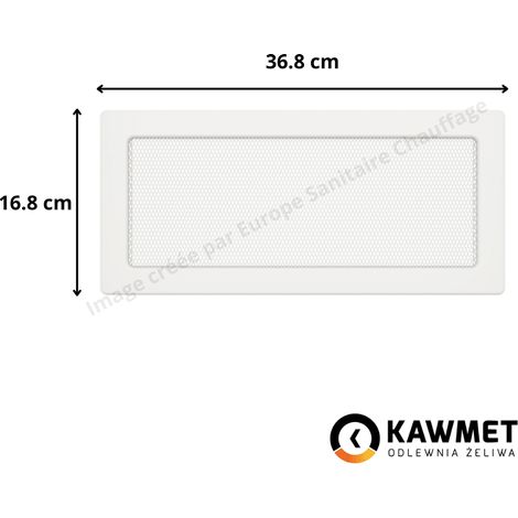 Grille de ventilation 17x37 Classic KAWMET - Couleur Blanc