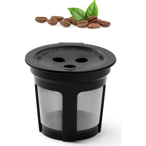 Filtro de café de plástico reutilizable con 3 orificios, cápsula vacía para máquinas de doble infusión, ecológico, cápsula desechable recargable (1/5)