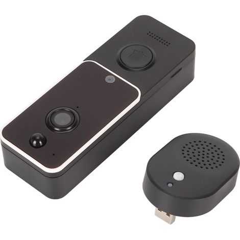 Caméra Sonnette de Porte Blanche IP65 Étanche 720P 1MP Stockage Cloud Intelligent Batterie 5200mAh avec Carillon WiFi Visiophone pour Sécurité Maison (1/5)