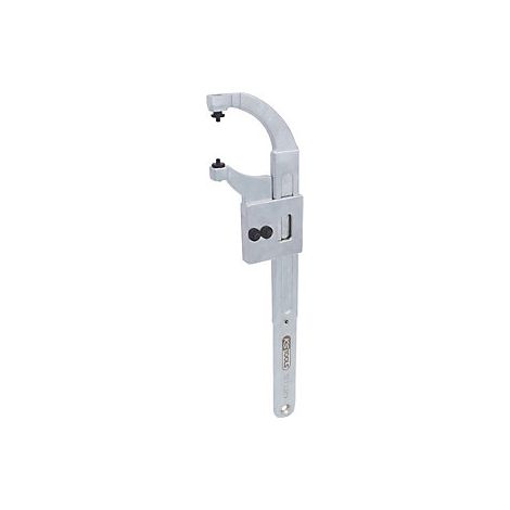 Llave de gancho articulada con espiga lisa  métrica  ajustable