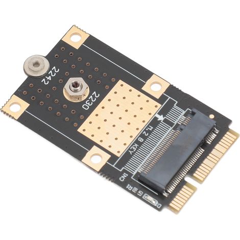 Adaptateur MSATA vers M.2 NGFF à clé B - Grande capacité de stockage - Boîtier convertisseur MSATA vers M.2 à clé B pour SSD 2230/2242 (disque dur non inclus) (1/5)