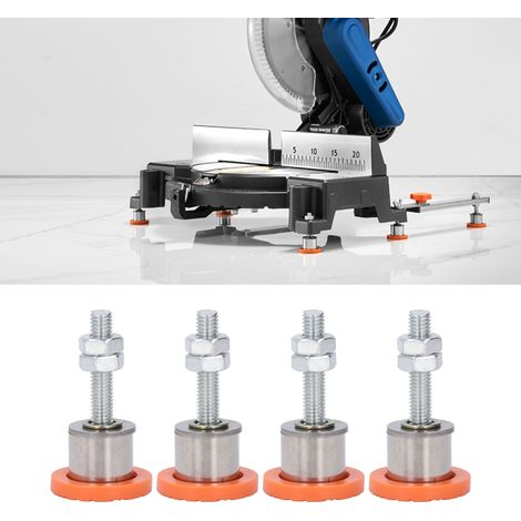 Pieds de machine de découpe pliables en acier inoxydable, pieds de machine de découpe antidérapants en PVC (4 pieds, ne rayent pas les carreaux) (1/5)