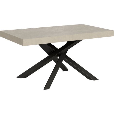 Tavolo Allungabile 160-264x90x77 cm Volantis Cashmere Telaio Antracite (1/5)