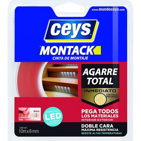 Nastro adesivo Ceys montack doppia faccia 10 m 8 mm