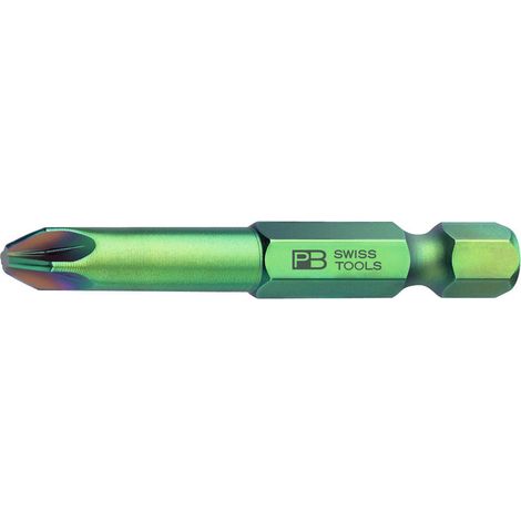 PB Swiss Tools Pozidriv-Klinge, Schaft E 6,3, Kreuzschlitzgröße 3, 50 mm Länge