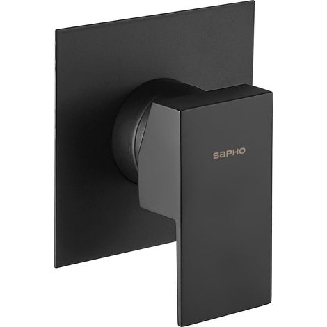 SPECTRE Mitigeur de douche à encastrer, 1 sortie, noir mat (1/2)