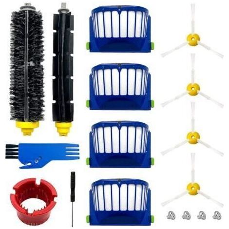 Accessoire pour aspirateurs iRobot Roomba séries 600, 694, 692, 650, 660 et 651 avec brosse principale, brosse latérale, filtres et accessoires (1/5)