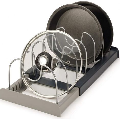 Organiseur Extensible pour matériels de cuisine, jusqu'à 6 compartiments, gris (1/5)
