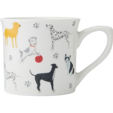 Mikasa - Gerippter Becher mit Druck de dog  (250 ml)