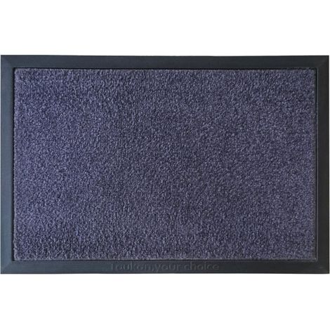 Zerbino Ingresso Esterno Scarpe Antiscivolo Fibra 60x40 cm Nero (1/5)