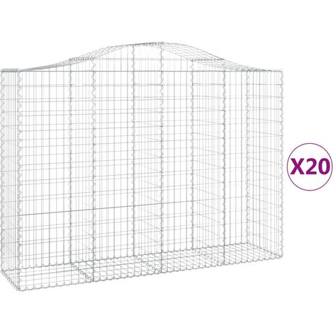 Maison Exclusive - Gabionen mit Hochbogen 20Stk. 200x50x140/160cm