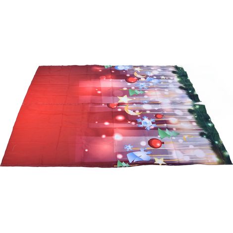 Rideau de Noël Impression Numérique 3D, Créativité Personnalisée, 170x200cm, Décoration de Noël