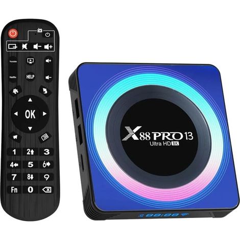 X88 PRO 13 4GB/32GB Caja Acrílica Android 13 – Android TV (1/5)