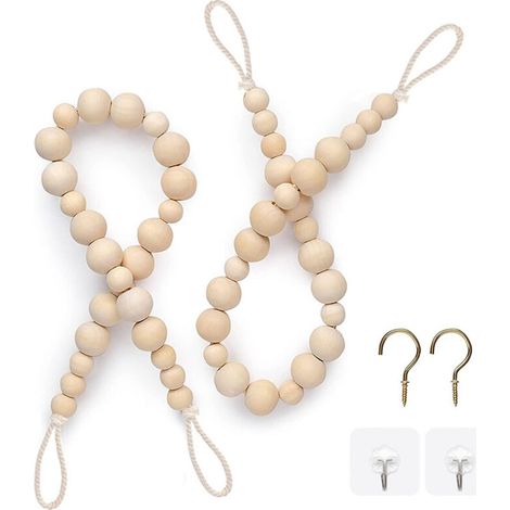 2 Pièces Bohème Embrases pour Rideaux, Attaches Rideaux, Embrasses à Rideaux - pour Mur,Ferme,fenêtre,Chambre à Coucher,Salle à Manger (1/4)